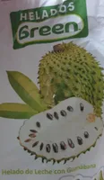 Helado de leche con guanábana