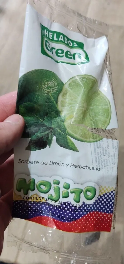 Helado de mojito