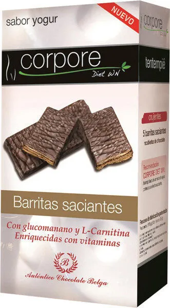 Barritas saciantes sabor yogur con glucomanano y l-carrnitina