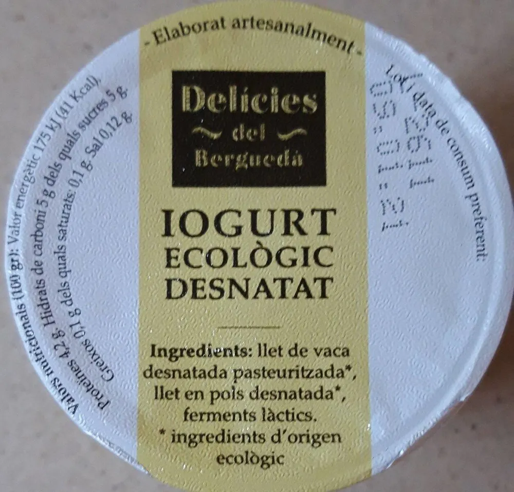 Iogurt ecològic desnatat