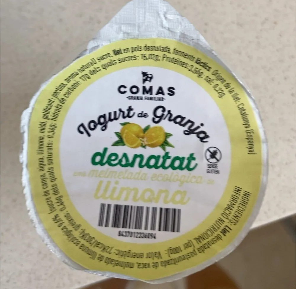 Iogurt desnatat llimona