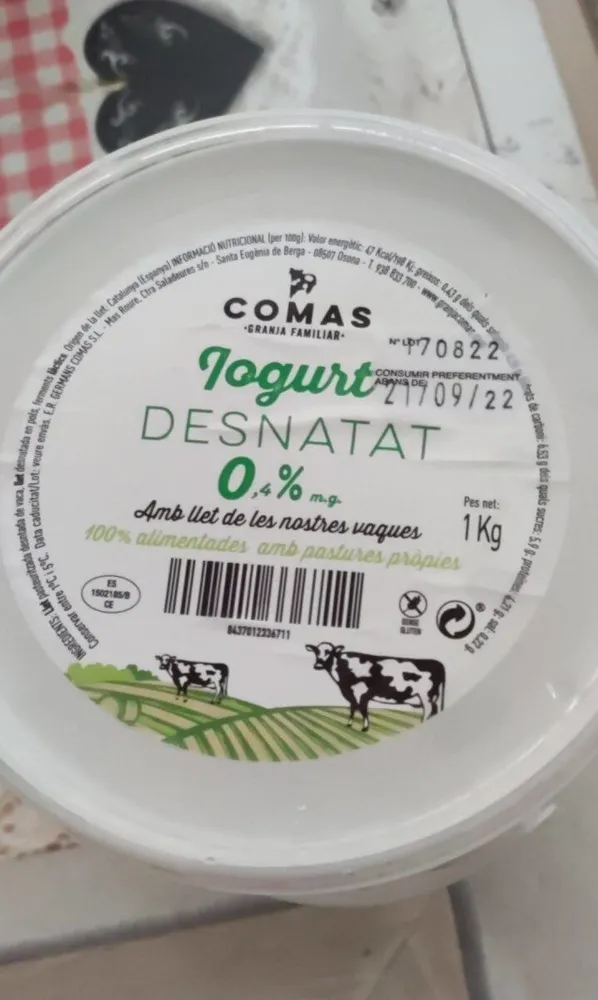 Iogurt desnatado