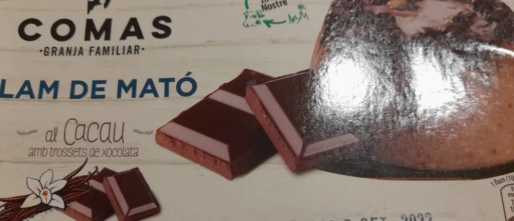 Flam de mató al cacau