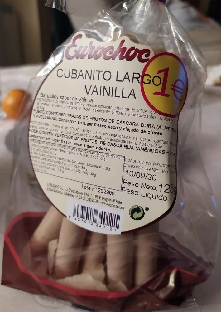 Cubanito largo vainilla