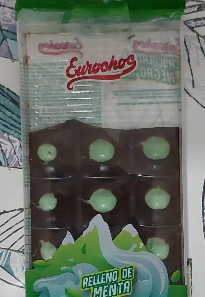 Chocolate negro relleno de menta