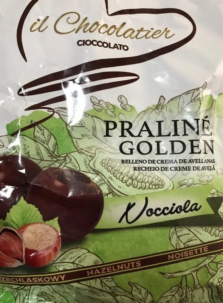 Praliné golden relleno de avellanas