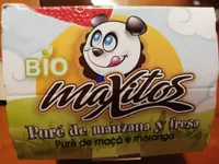 Bio Maxitos puré de manzana y fresa ecológico