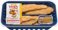 Fingers de pechuga de pollo con salsa honey mustard