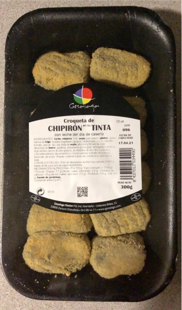 Croqueta de Chipiron en su tinta