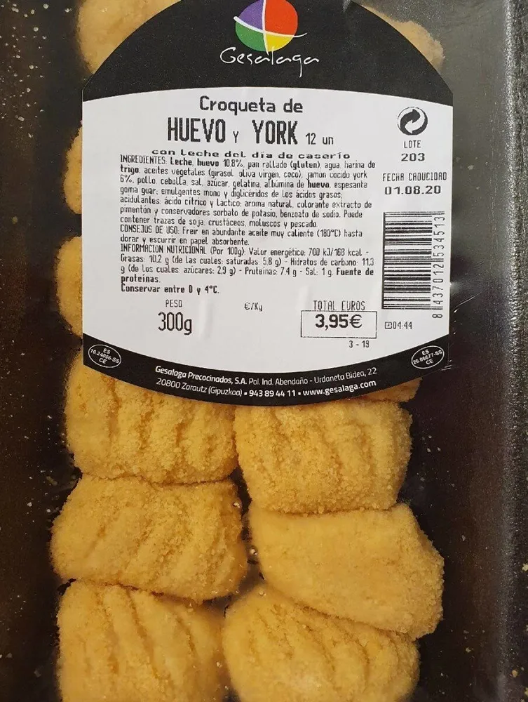 Croquetas de huevo y york