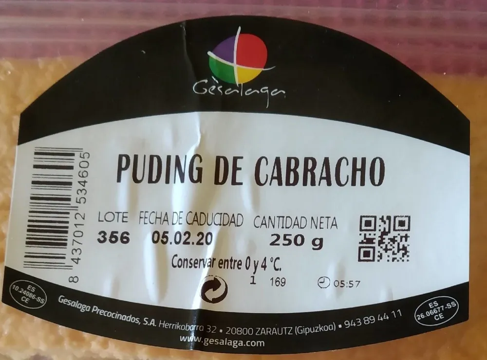 Puding de cabracho