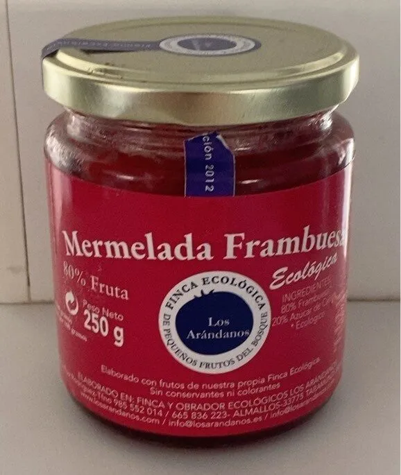 Mermelada de frambuesa ecológica