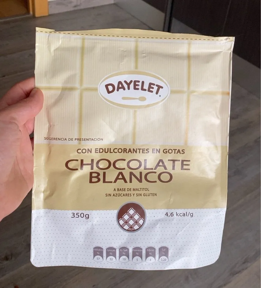 Gotas chocolate balnco