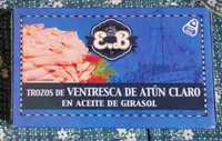 Trozos de ventresca de atún claro en aceite de girasol