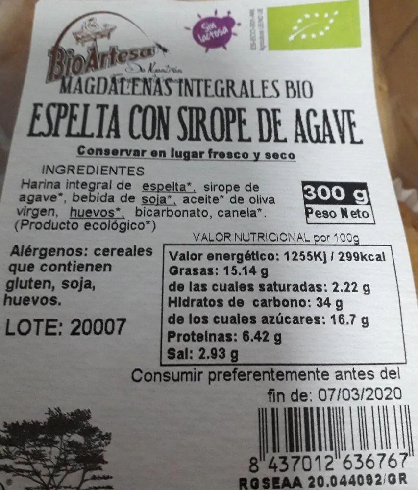 Madalenas integrales bio