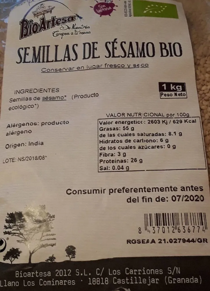 Semillas de sésamo bio