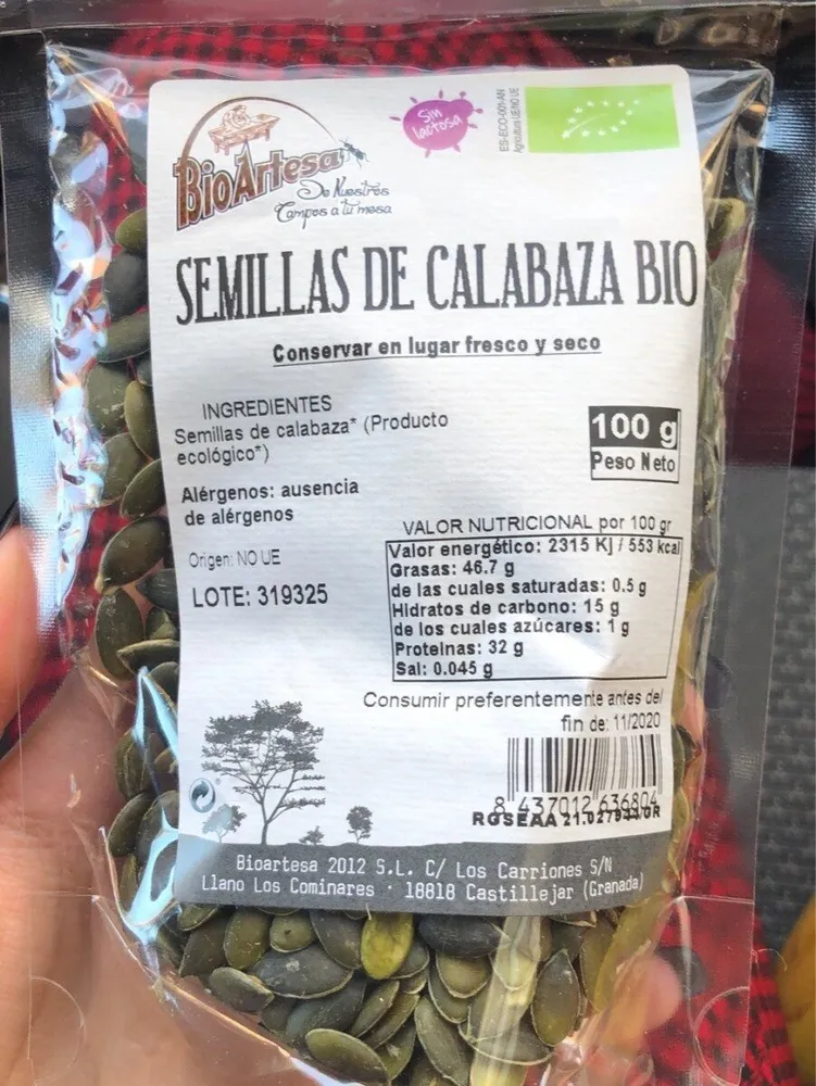 Semillas de calabaza Bio