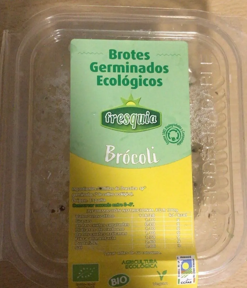 Brotes germinados de brocoli ecologicos