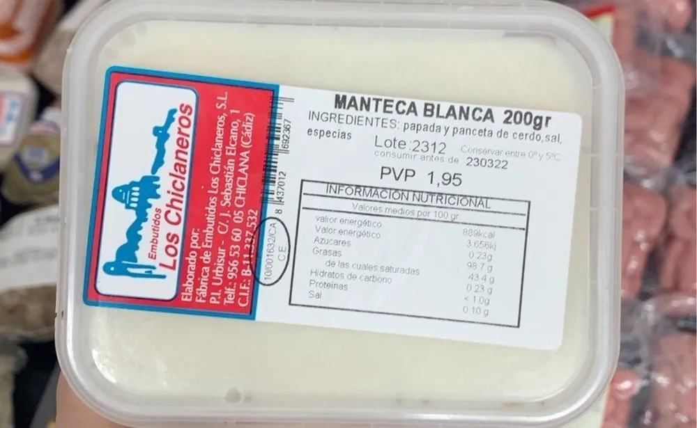 Manteca blanca