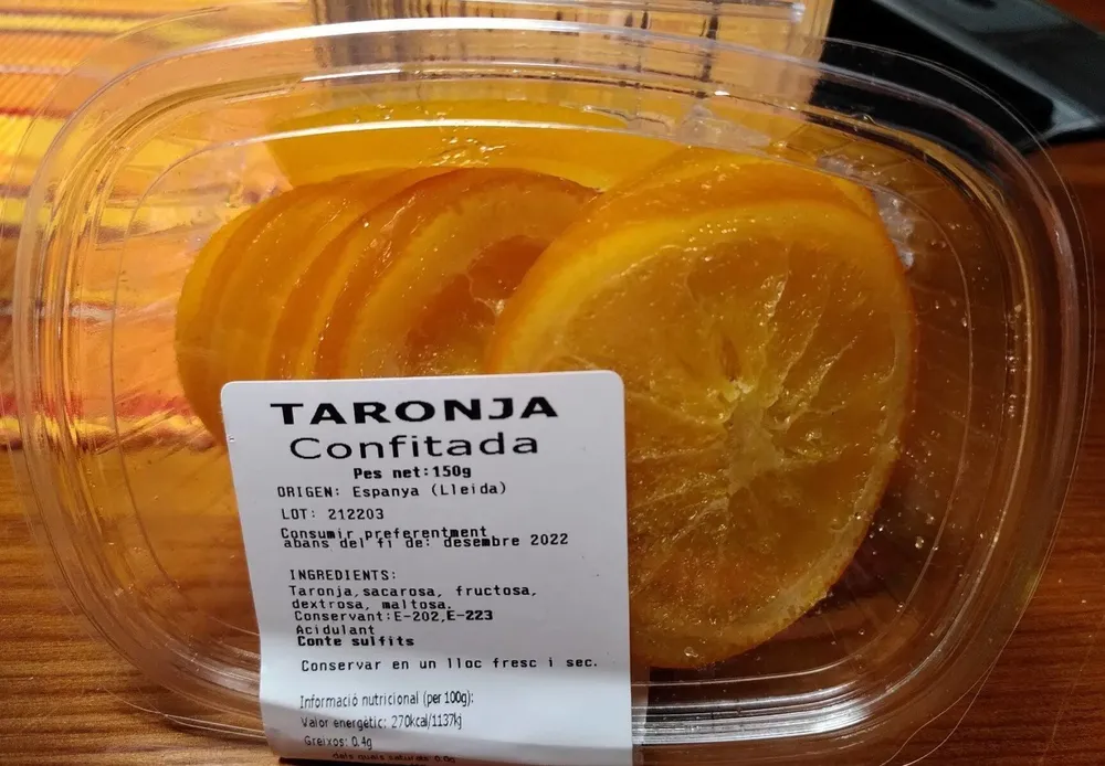 Taronja confitada