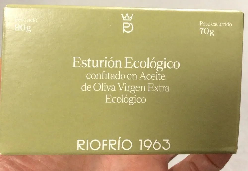 Esturión ecológico confitado