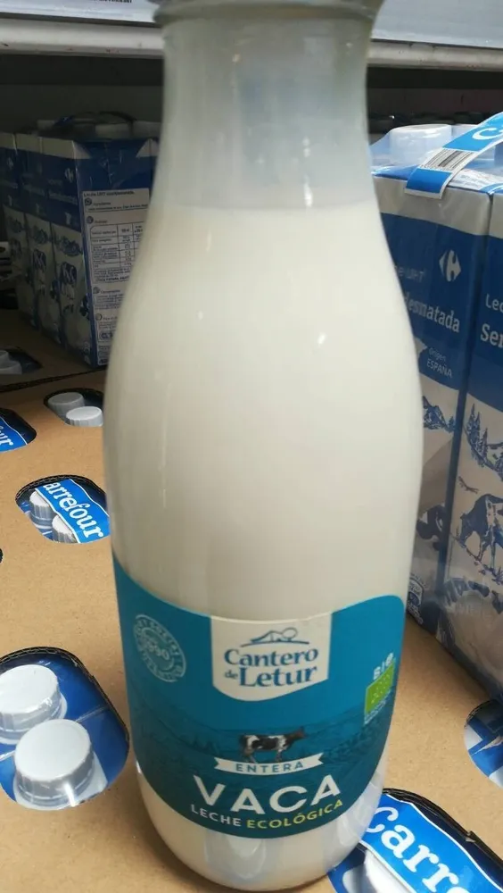 Leche de vaca ecológica