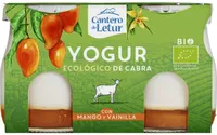 Yogur ecológico de cabra con mango y vainilla
