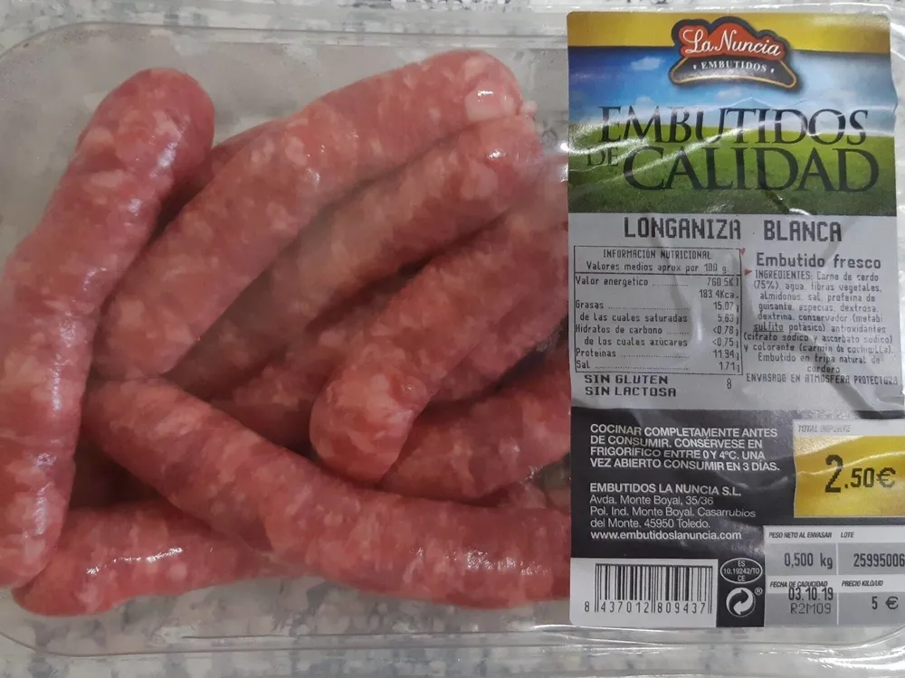 Longaniza Blanca (La Nuncia - Embutidos)