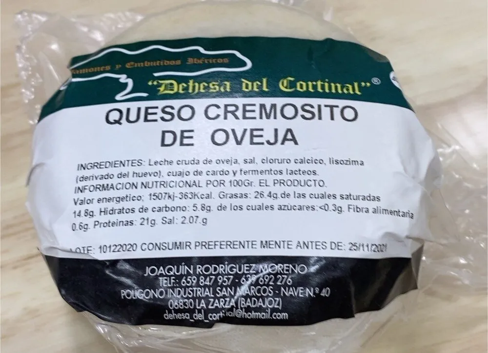 Queso cremosito de oveja