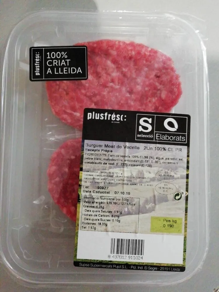 Burguer meat de vedella