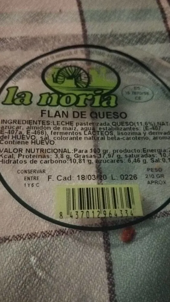 Flan de queso