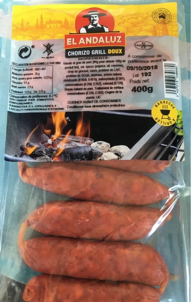 Chorizo grill doux