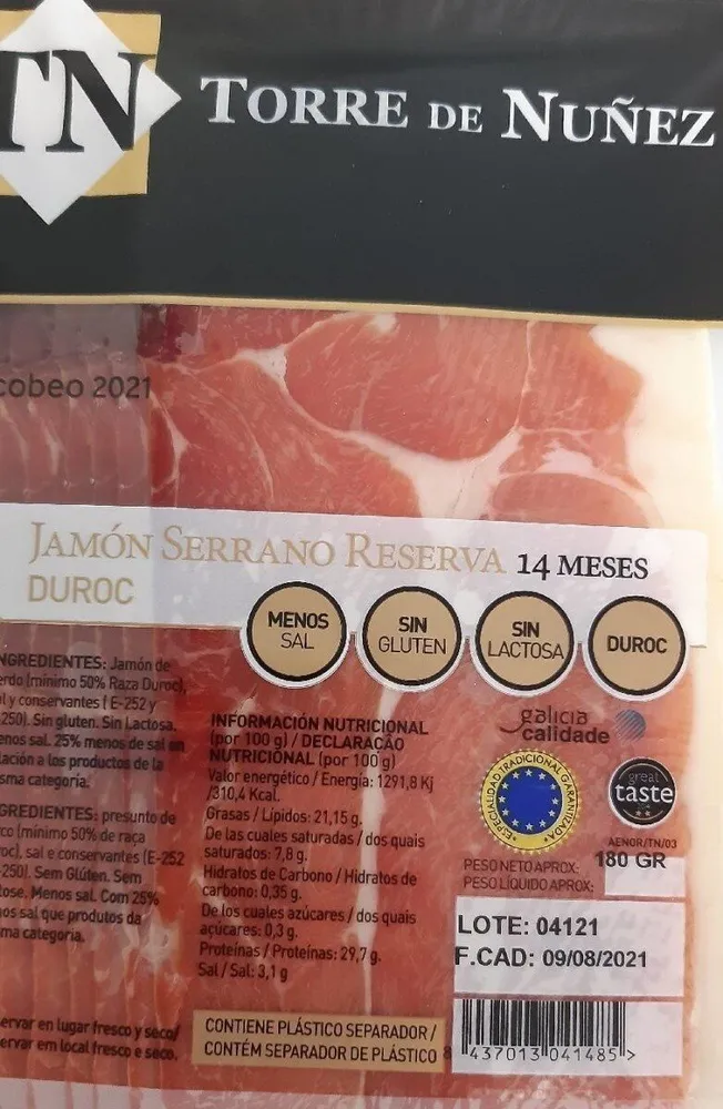 Jamón  Serrano Reserva Duroc