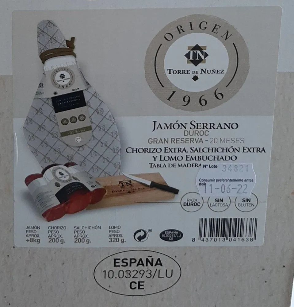 Jamon serrano duroc gran reserva