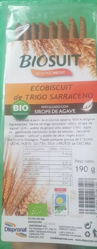 Ecobiscuit de trigo sarraceno