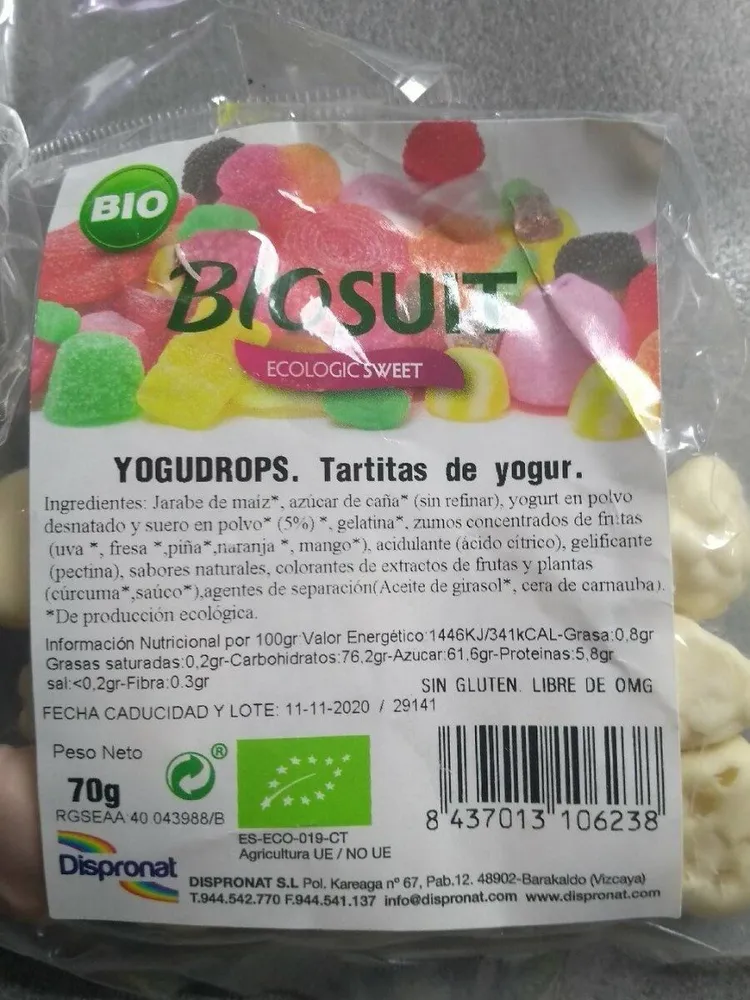 Yogudrops,tartitas de yogur