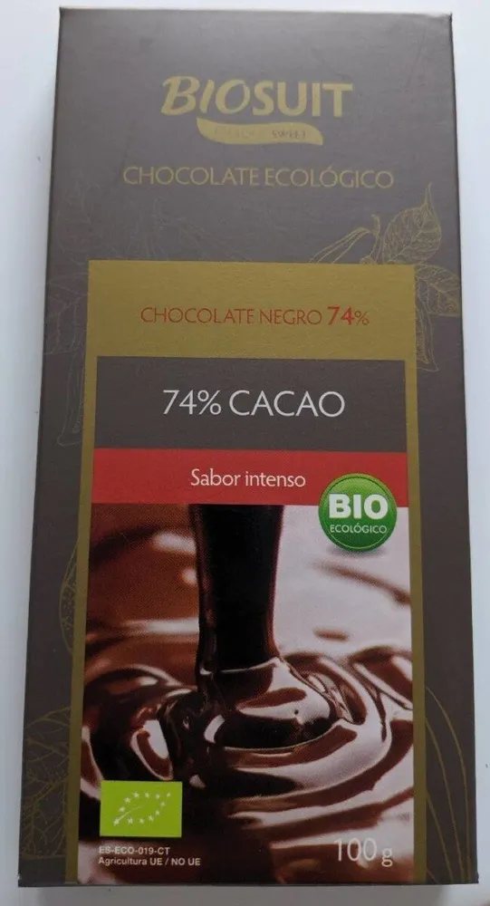 Chocolate negro 74% biosuit