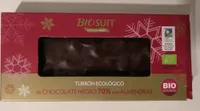 Turrón ecológico de chocolate negro 70% con almendras