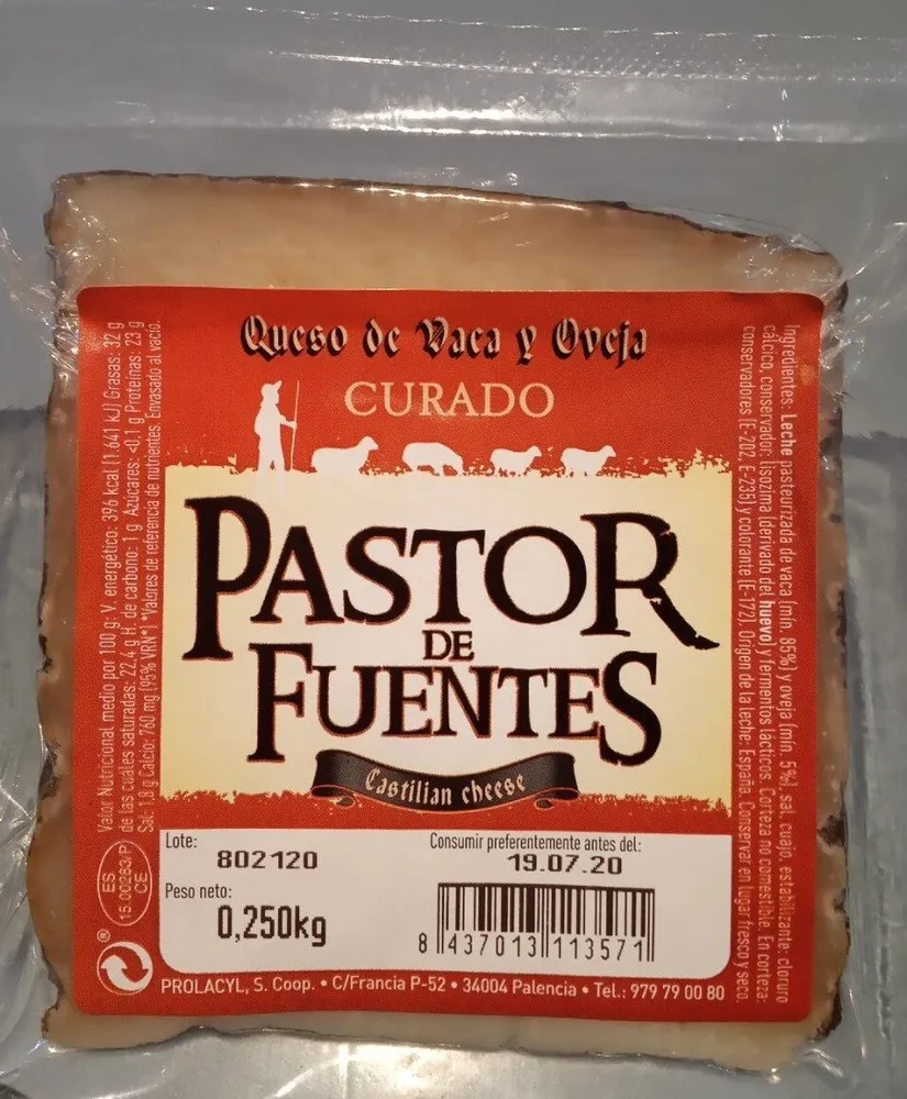 Queso de vaca y oveja curado