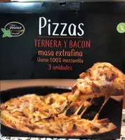 Pizza ternera y bacon