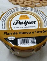 Flan de huevo y turron