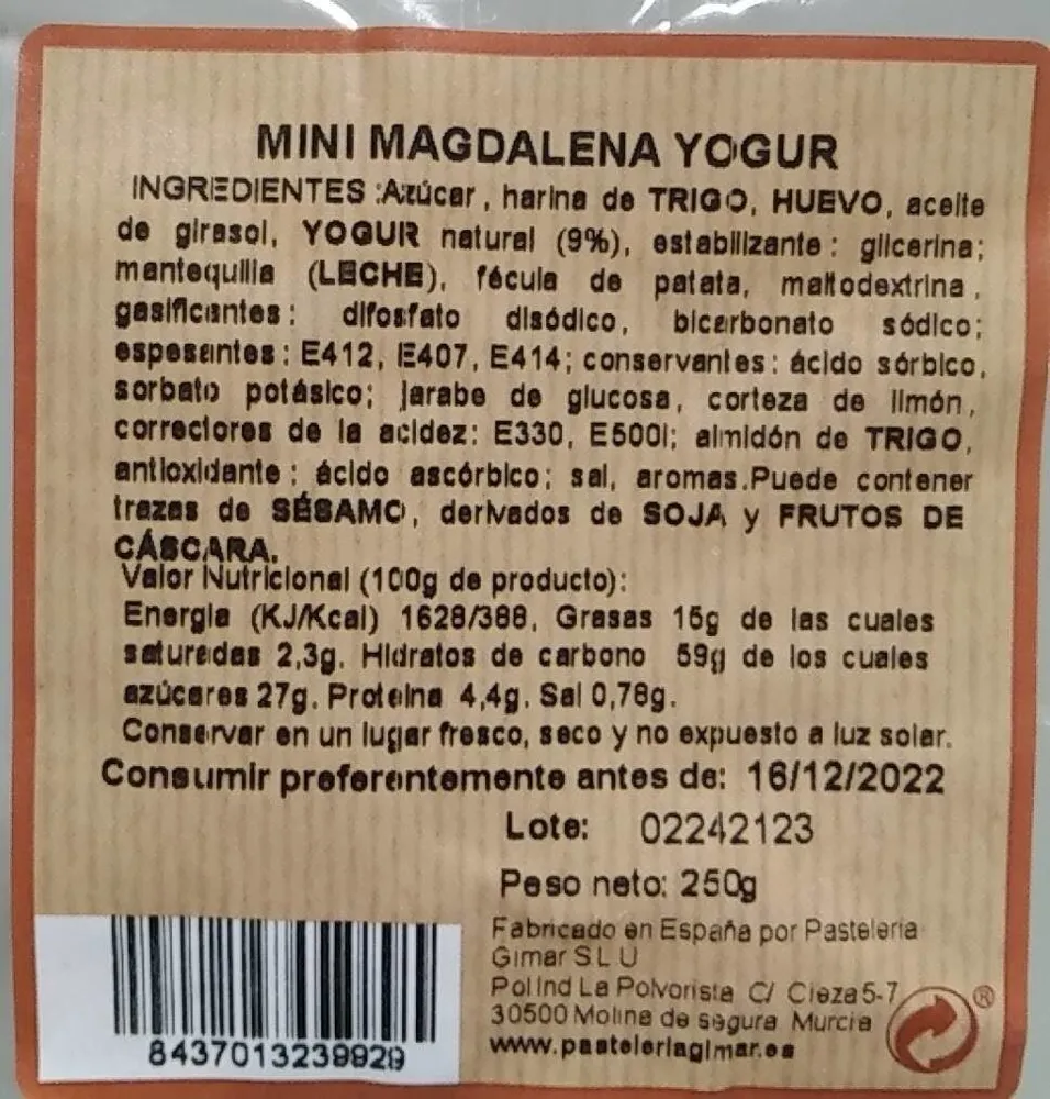 Mini Magdalena Yogur