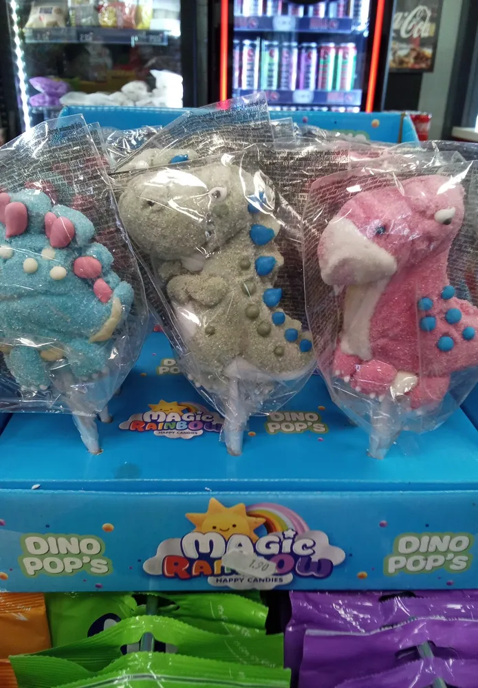 MAGIC RAINBOW HAPPY CANDIES DINO POP'S Strawberry