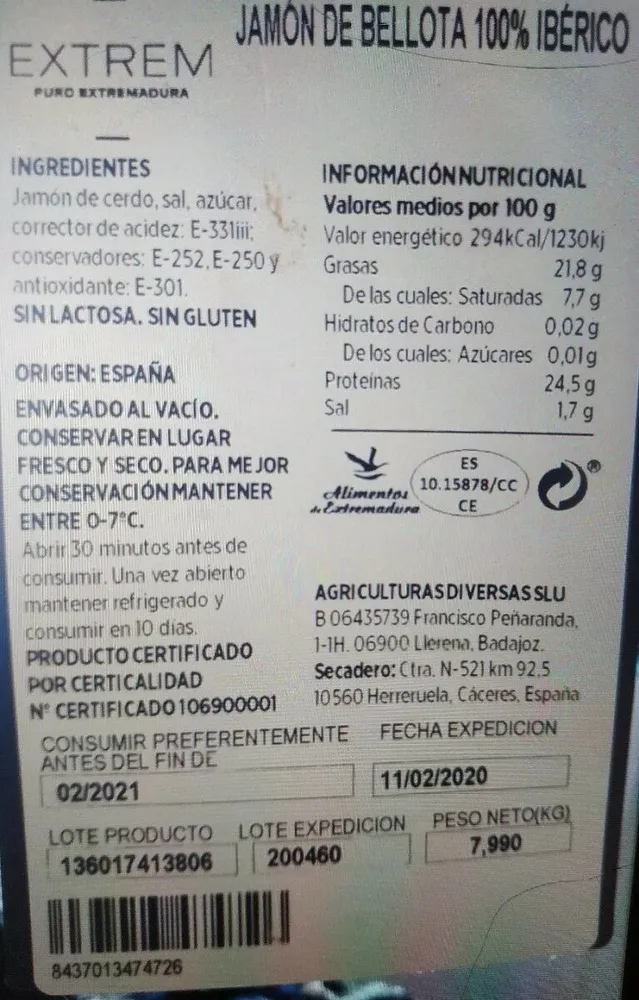Jamón de bellota