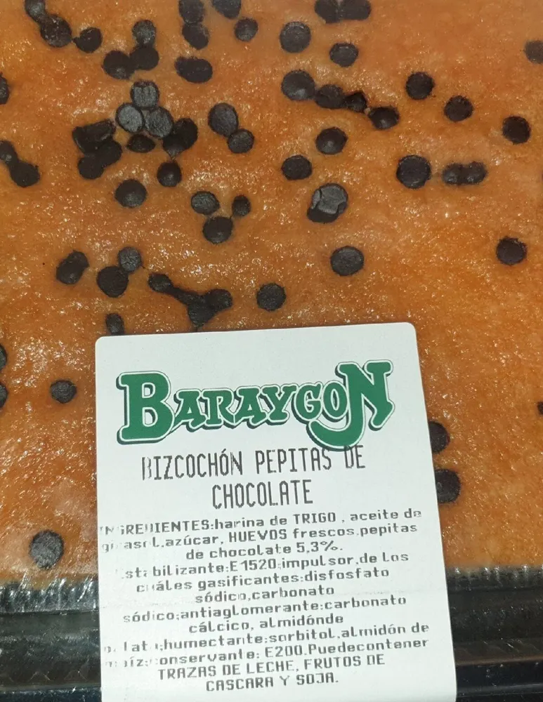 Bizcochon pepitas de chocolate
