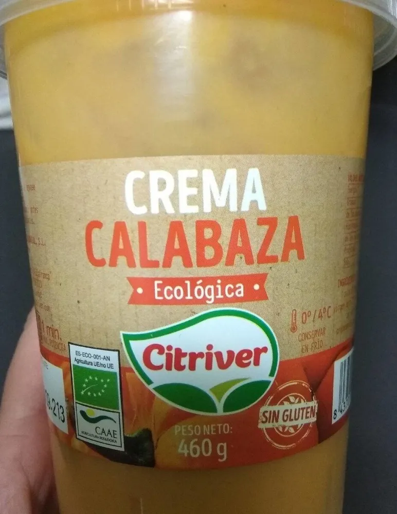 Crema de calabaza ecológica