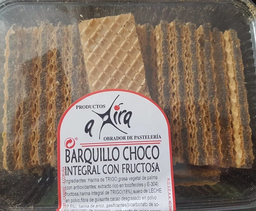 Barquillo choco integral con fructosa