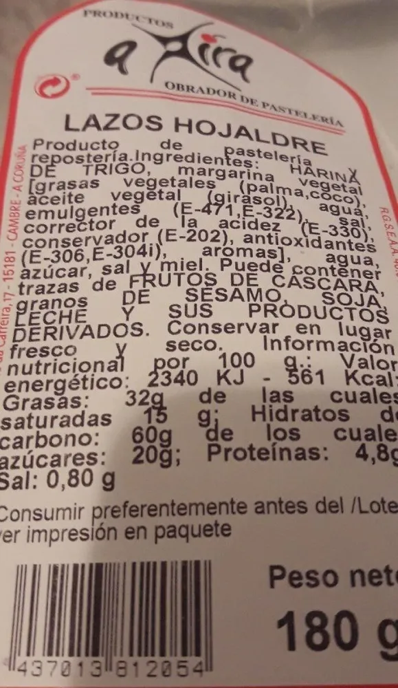 Lazos hojaldre