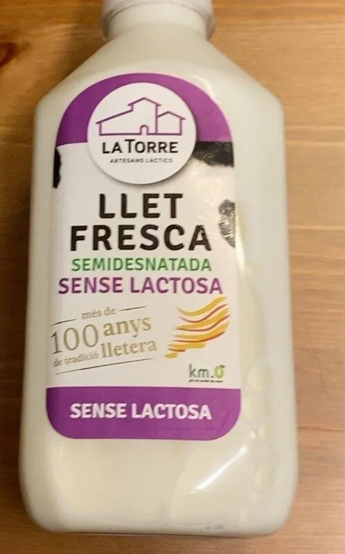 Llet fresca semidesnatada sense lactosa