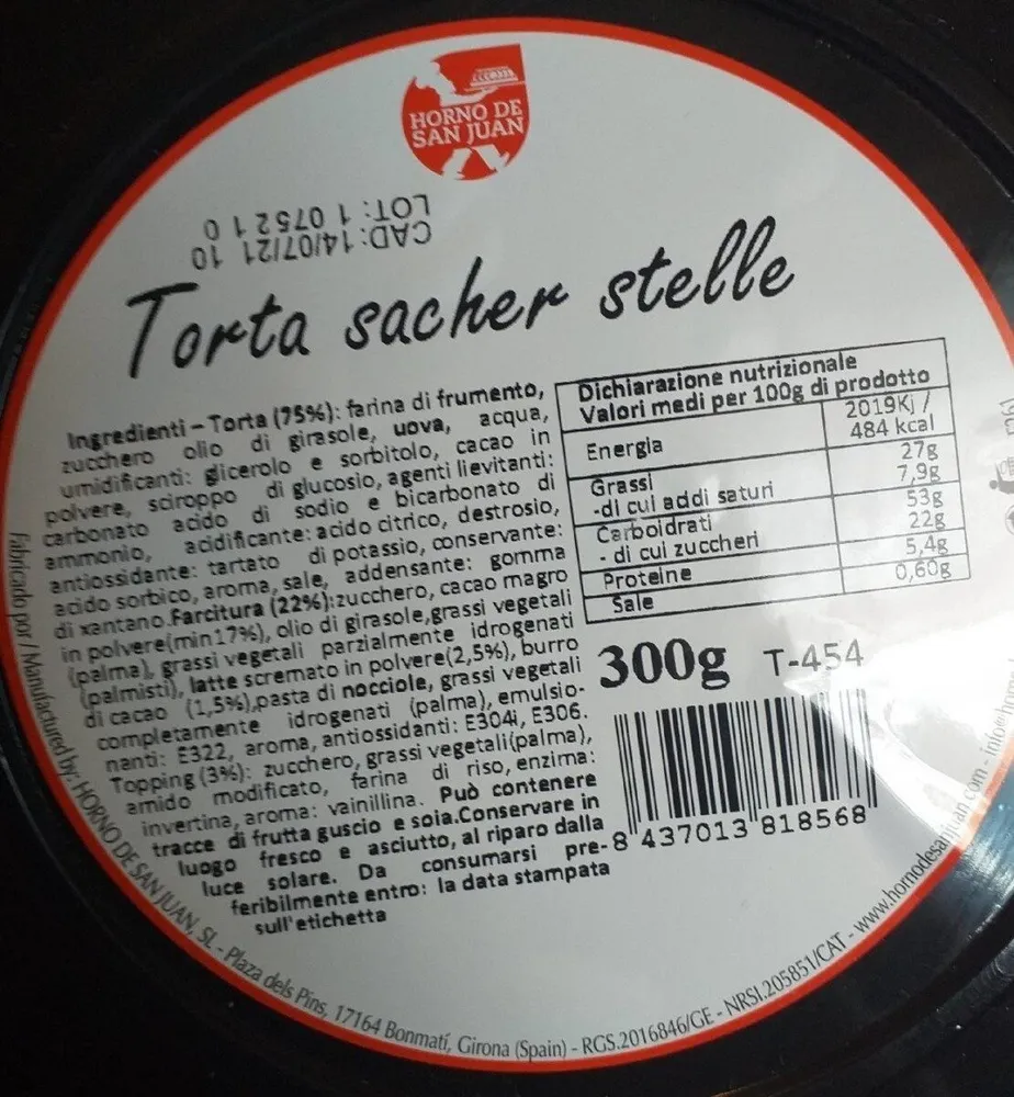 Torta sacher stelle